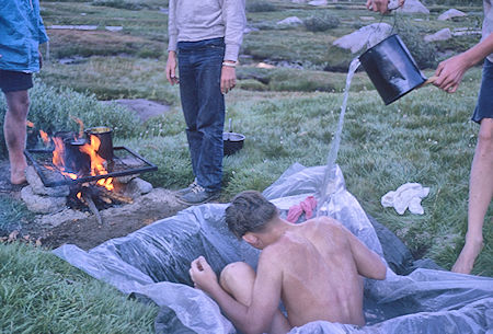 Explorer Post 339 'bath house' at Rose Marie Meadow - John Muir Wilderness 14 Aug 1962