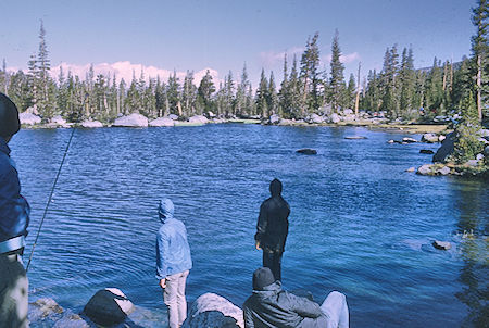 Fishing at Lou Beverly Lake - John Muir Wilderness 20 Aug 1968