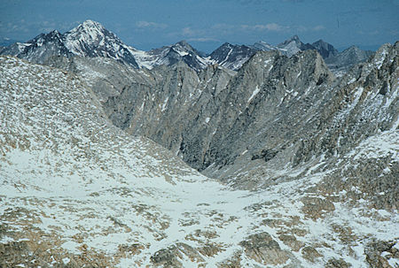 Gabbot Pass from top of Mount Julius Ceasar - John Muir Wilderness 12 Jun 1977