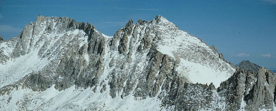 Mount Abbot from Mount Julius Ceasar - John Muir Wilderness 12 Jun 1977