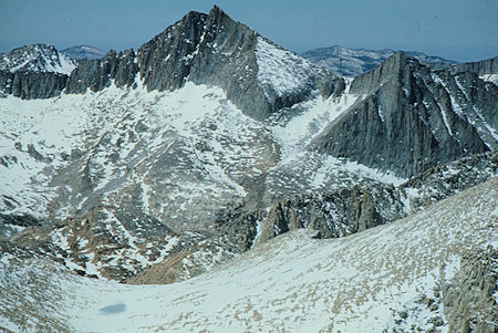 Seven Gables from top of Mount Julius Ceasar - John Muir wilderness 12 Jun 1977