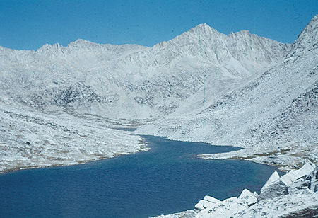 Lake Italy from west side of Italy Pass - John Muir Wilderness Aug 1959