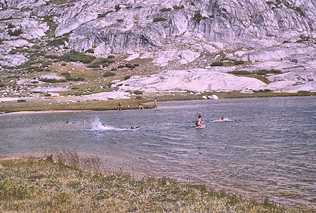 Swimmers in Evolution Lake - Kings Canyon National Park 24 Aug 1964