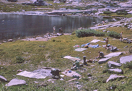 Camp at Evolution Lake - Kings Canyon National Park 24 Aug 1964