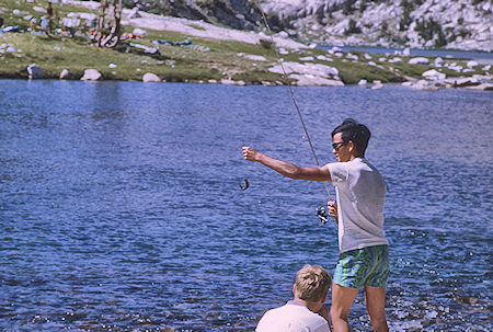 Fishing at  Evolution Lake - Kings Canyon National Park 18 Aug 1969