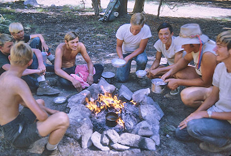 Camp at Big Pete Meadows - Kings Canyon National Park 21 Aug 1969