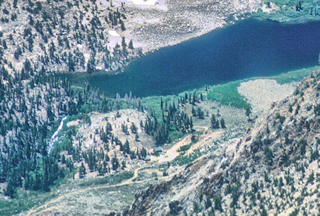 Horton Lake from Mt Tom - notice the mine buildings