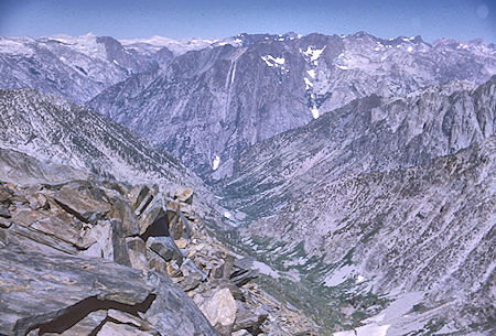 Cartridge Creek from Red Point - Kings Canyon National Park 28 Aug 1969