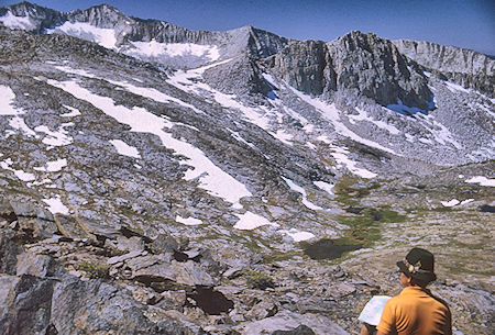 Ed Myers checking out our route from Red Point - Kings Canyon National Park 28 Aug 1969