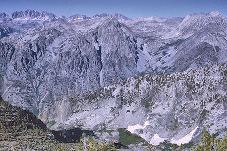 Palisades (skyline) from Windy Ridge - Kings Canyon National Park 28 Aug 1969