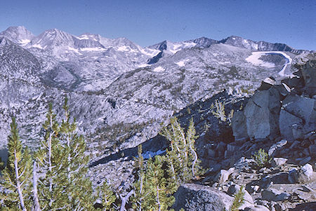 Looking over Windy Ridge (right) and Windy Canyon - Kings Canyon National Park 28 Aug 1969