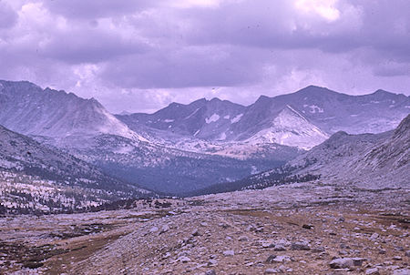 Bench Lake Junction from Upper Basin - Kings Canyon National Park 25 Aug 1970