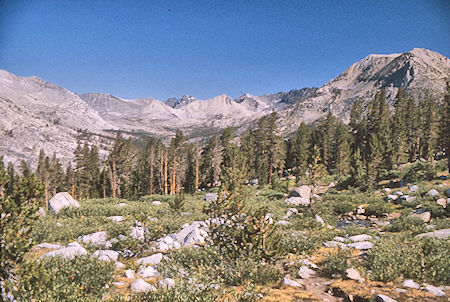 Mather Pass and Palisades from near Bench Lake - Kings Canyon National Park 24 Aug 1975