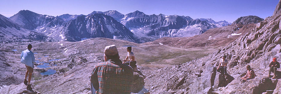 Southwest from Pinchot Pass - Kings Canyon National Park 22 Aug 1963