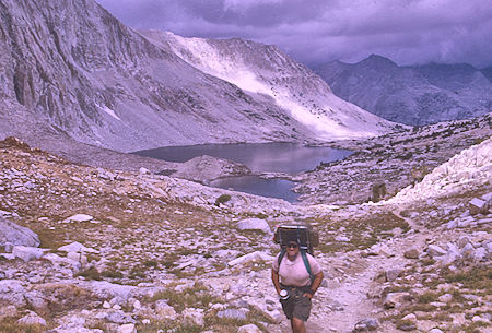 Looking back from Pinchot Pass - Kings Canyon National Park 27 Aug 1970