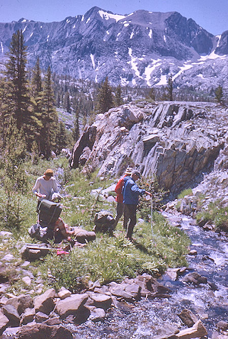 Lunch stop on Woods Creek - Kings Canyon National Park 22 Aug 1963