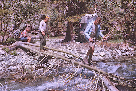Crossing Woods Creek - Kings Canyon National Park 22 Aug 1963
