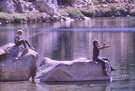 Young fishermen at Rae Lakes - Kings Canyon National Park 31 Aug 1970
