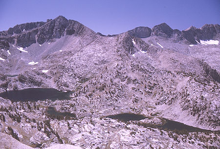 Upper Sixty Lakes Basin from Fin Dome - Kings Canyon National Park 31 Aug 1970