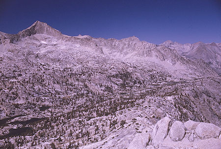 Mount Clarence King annd Sixty Lakes Basin from Fin Dome - Kings Canyon National Park 31 Aug 1970