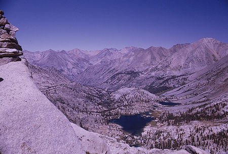 Lower Rae Lakes Basin from Fin Dome - Kings Canyon National Park 31 Aug 1970