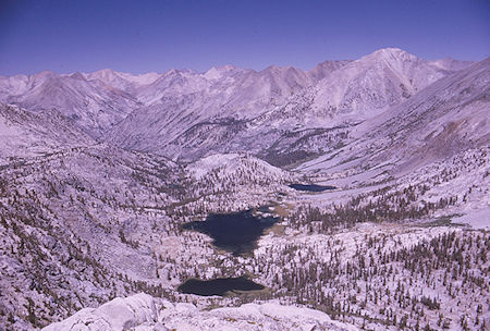 Lower Rae Lakes Basin from Fin Dome - Kings Canyon National Park 31 Aug 1970