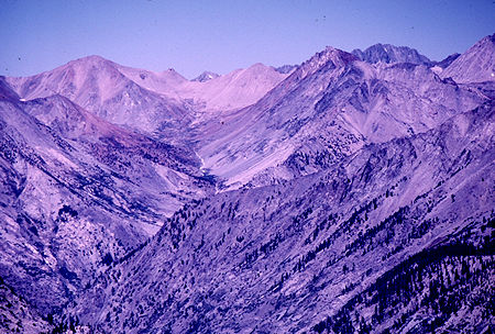 White Fork of Woods Creek from Fin Dome - Kings Canyon National Park 31 Aug 1970