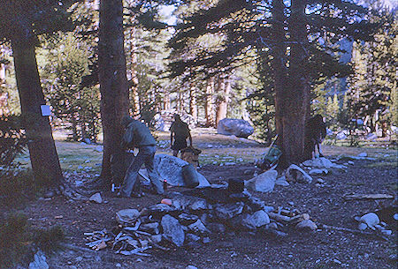Breaking camp at East Lake - Kings Canyon National Park - 28 Aug 1963