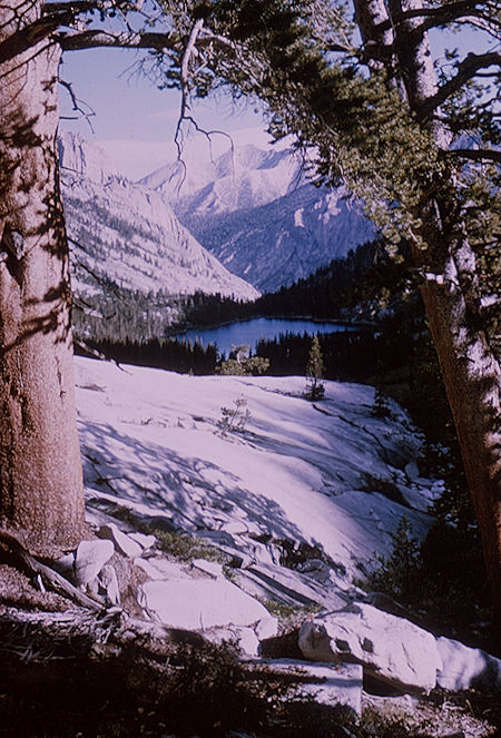 Looking back on way to lakes below Harrison Pass - Kings Canyon National Park 29 Aug 1963