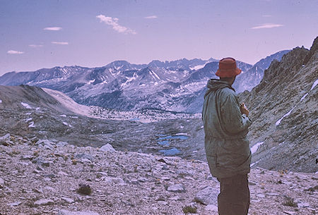 View southwest from Harrison Pass, Don Deck - Kings Canyon National Park 29 Aug 1963