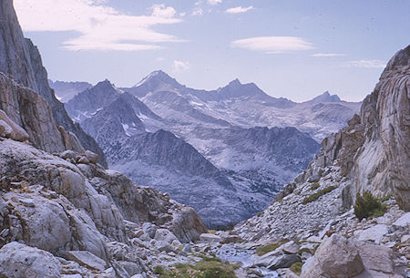 Mt. Brewer and North Guard from near camp - Kings Canyon National Park 29 Aug 1963
