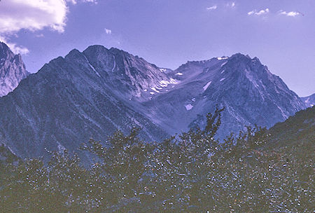 Peaks north of Mount Williamson from Shepherd Pass Trail - John Muir Wilderness 27 Aug 1967