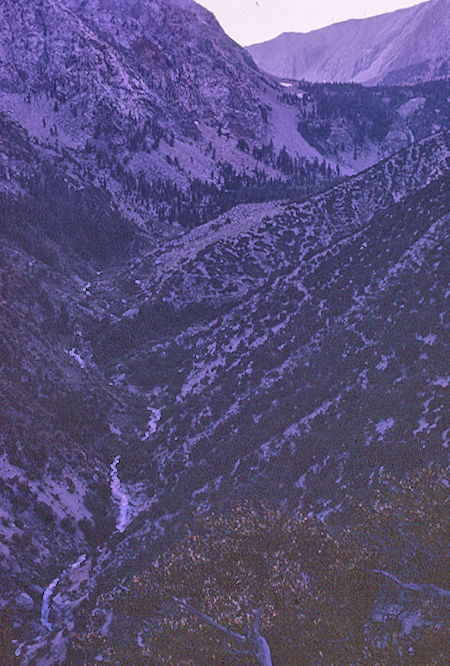 Anvil Camp, Shepherd Creek from Shepherd Pass Trail - John Muir Wilderness 27 Aug 1967