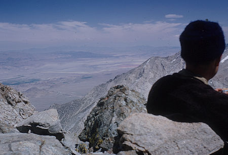 Owens Vally - Dry Lake from 13,000' on Mt. Williamson - May 1964