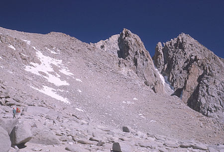 Route to second 'plateu' and 'east peak' on Mt. Williamson - Jul 1964