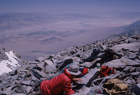Owens Valley - Dry Lake from top of Mt. Williamson - Jul 1964