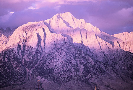 Lone Pine Peak from the Alabama Hills near the town of Lone Pine - 26 Sep 1970