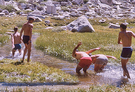 Explorer Post 360 enjoying Whitney Creek - 20 Aug 1965