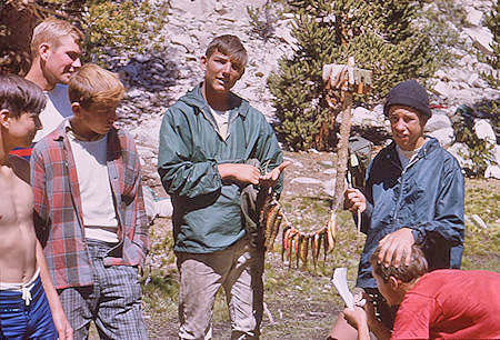 Explorer Post 360 fish catch from Whitney Creek - 20 Aug 1965