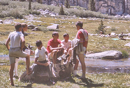 Explorer Post 360 enjoying campsite at Whitney Creek - 20 Aug 1965