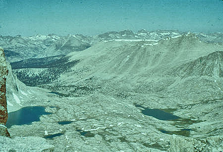 Hitchcock Lake (left), Guitar Lake (right) from Mount Whitney Trail - 00 Jul 1957
