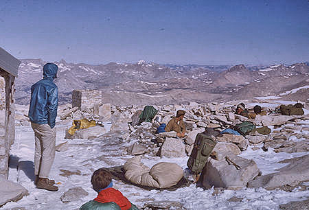 Morning after sleeping on top of Mount Whitney - Explorer Post 360 - 21 Aug 1965