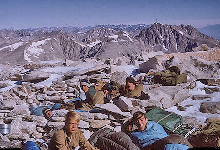 Morning after sleeping on top of Mount Whitney - Explorer Post 360 - 21 Aug 1965