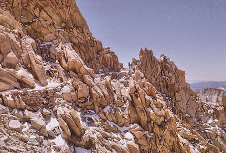 Trail down east side of Mount Whitney from Trail Crest - 21 Aug 1965