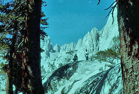 Mount Whitney from trail below Mirror Lake - 02 Sep 1961