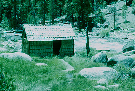 Hut at Kern Hot Spring on Kern River - Sequoia National Park 21 Jul 1957