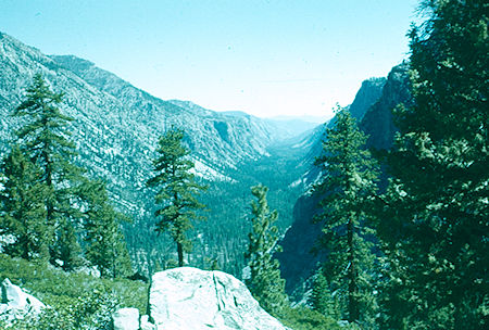 Looking down Kern Canyon from Morain Lake trail - Sequoia National Park 21 Jul 1957