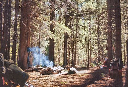 Camp at Junction Meadow - Sequoia National Park 31 Aug 1971