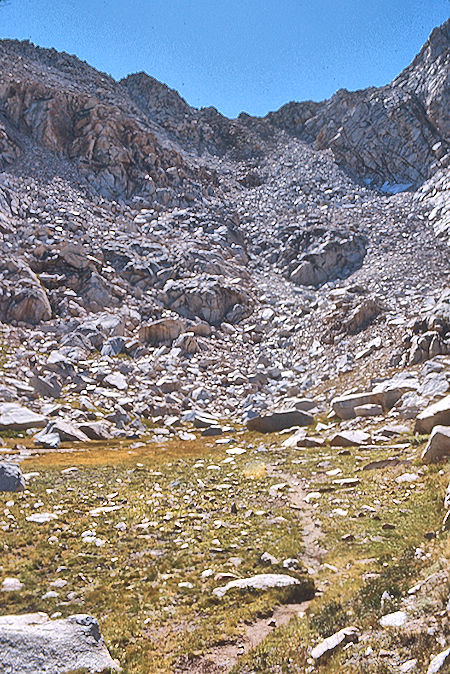 Looking back at Colby Pass - Kings Canyon National Park 03 Sep 1971