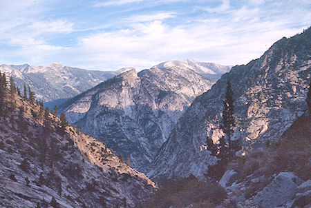 Mt. Hutchings and Buck Peak from Sphinx Creek trail - Kings Canyon National Park 05 Sep 1971